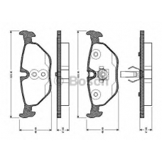 0 986 TB2 594 BOSCH Комплект тормозных колодок, дисковый тормоз