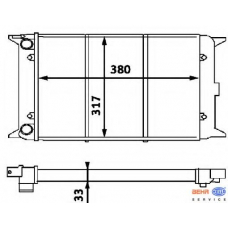 8MK 376 715-211 HELLA Радиатор, охлаждение двигателя