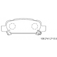 KD3715 ASIMCO Комплект тормозных колодок, дисковый тормоз