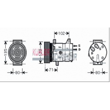 8407551 KUHLER SCHNEIDER Компрессор, кондиционер