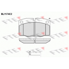 BL1174C2 FTE Комплект тормозных колодок, дисковый тормоз