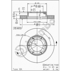 09.6844.10 BREMBO Тормозной диск