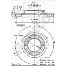 BS 8167 BRECO Тормозной диск