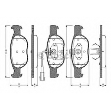 0 986 TB2 732 BOSCH Комплект тормозных колодок, дисковый тормоз