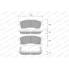 151-2712 WEEN Комплект тормозных колодок, дисковый тормоз