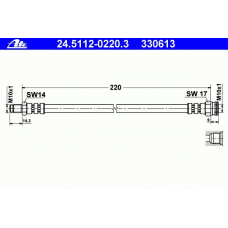 24.5112-0220.3 ATE Тормозной шланг