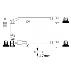 0 986 357 127 BOSCH Комплект проводов зажигания