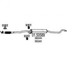01.50589 MTS Средний глушитель выхлопных газов