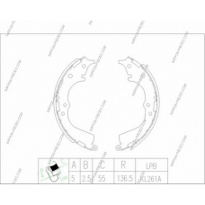 T350A71 NPS Комплект тормозных колодок