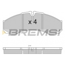 BP2925 BREMSI Комплект тормозных колодок, дисковый тормоз