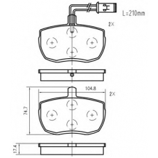 K410703 Vema Комплект тормозных колодок, дисковый тормоз