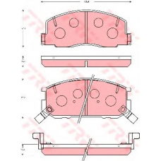 GDB7050 TRW Комплект тормозных колодок, дисковый тормоз