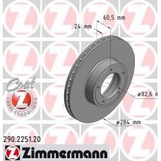 290.2251.20 ZIMMERMANN Тормозной диск