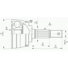 CVJ5629.10 OPEN PARTS Шарнирный комплект, приводной вал