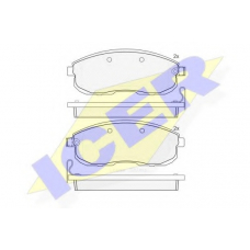 181882-200 ICER Комплект тормозных колодок, дисковый тормоз
