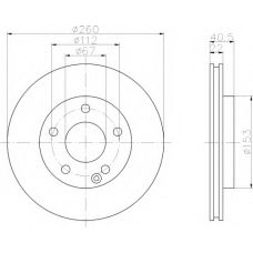 8DD 355 105-991 HELLA Тормозной диск