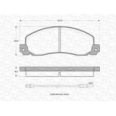 363702160798 MAGNETI MARELLI Комплект тормозных колодок, дисковый тормоз