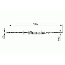 1 987 477 680 BOSCH Трос, стояночная тормозная система