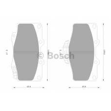 0 986 AB1 128 BOSCH Комплект тормозных колодок, дисковый тормоз