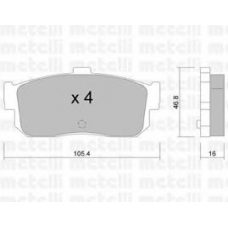 22-0193-0 METELLI Комплект тормозных колодок, дисковый тормоз