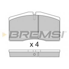 BP2766 BREMSI Комплект тормозных колодок, дисковый тормоз