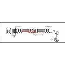 4110081 METZGER Тормозной шланг