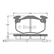 0 986 TB2 077 BOSCH Комплект тормозных колодок, дисковый тормоз