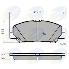 CBP01701 COMLINE Комплект тормозных колодок, дисковый тормоз