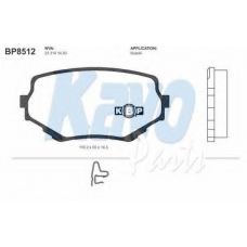 BP-8512 KAVO PARTS Комплект тормозных колодок, дисковый тормоз