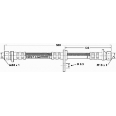 FBH6989 FIRST LINE Тормозной шланг