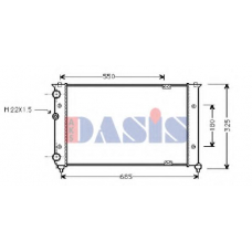 240080N AKS DASIS Радиатор, охлаждение двигателя