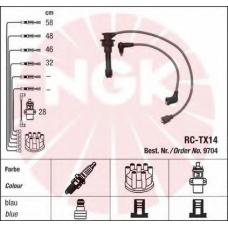 9704 NGK Комплект проводов зажигания