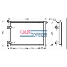 0916601 KUHLER SCHNEIDER Радиатор, охлаждение двигател