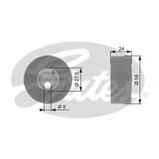 T41064 GATES Натяжной ролик, ремень грм