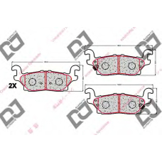 BP2070 DJ PARTS Комплект тормозных колодок, дисковый тормоз