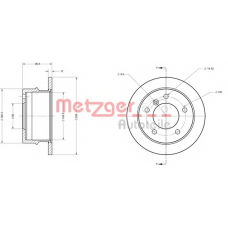 6110368 METZGER Тормозной диск