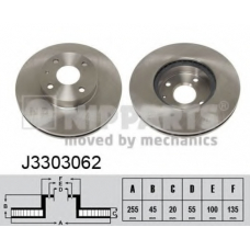 J3303062 NIPPARTS Тормозной диск