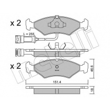 22-0029-1 METELLI Комплект тормозных колодок, дисковый тормоз