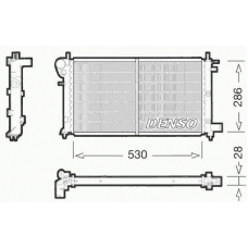 DRM21003 DENSO Радиатор, охлаждение двигателя