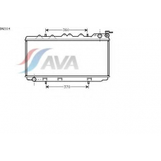 DN2114 AVA Радиатор, охлаждение двигателя