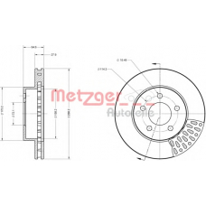 6110560 METZGER Тормозной диск