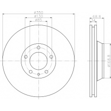 MDC1611L MINTEX Тормозной диск