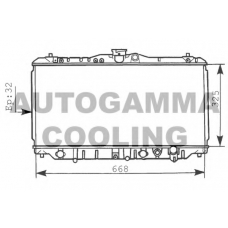 100434 AUTOGAMMA Радиатор, охлаждение двигателя