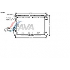 DW2068 AVA Радиатор, охлаждение двигателя