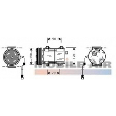 1800K167 VAN WEZEL Компрессор, кондиционер