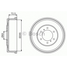 0 986 477 215 BOSCH Тормозной барабан