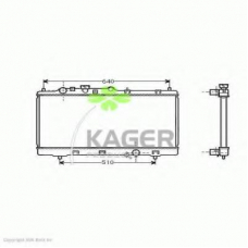 31-0728 KAGER Радиатор, охлаждение двигателя