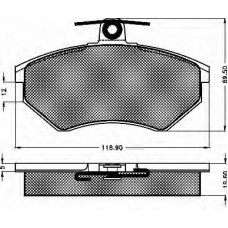 10256 BSF Комплект тормозных колодок, дисковый тормоз