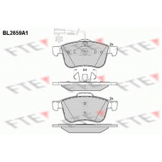 BL2659A1 FTE Комплект тормозных колодок, дисковый тормоз