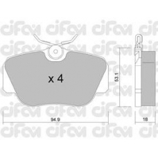 822-041-0 CIFAM Комплект тормозных колодок, дисковый тормоз